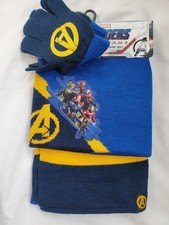 Marvel Avengers Endgame Boys Youth Hat, Glove Scarf Set - Blue - One Size
