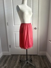 Vintage Gilbteath Half Slip Red Nylon Lace Pillow tab 27  