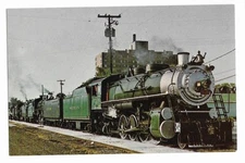Postcard Parade Of Steam Locomotives Under Steam  A M Langley Jr Photo