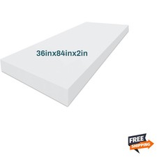 1 Pack 84" x 36" x 2" Upholstery High Density Craft Sheets Cushion Foam Repla...