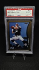 1998 TOPPS CHROME #165 PEYTON MANNING ROOKIE RC PSA 10 COLTS