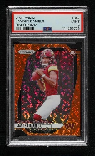 2024 Panini Prizm Rookies Disco Prizm Jayden Daniels #347 PSA 9 MINT Rookie RC