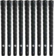 Grip One G1 TPR Wrap Golf Grips   Undersize .560 Round   Black   Set of 9