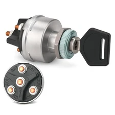 MGI SpeedWare 4-Position Universal Ignition Key Switch for 12V Car, Truck,