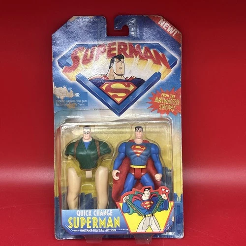 VTG Kenner Superman Quick Change 5" DC Comics Action Figure 1996