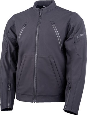 Icon Merc 3 Mens Textile Motorcycle Jacket Black