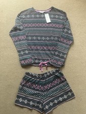 Image of Marks & Spencer’s women’s fair Isle Patterned Long-Sleeve Waffle Pajama Set