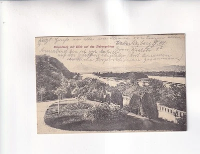 F5267) Ansichtskarte, REMAGEN ROLANDSECK Mit Blick Siebengebirge - Straße 1909 - Bild 1 von 2