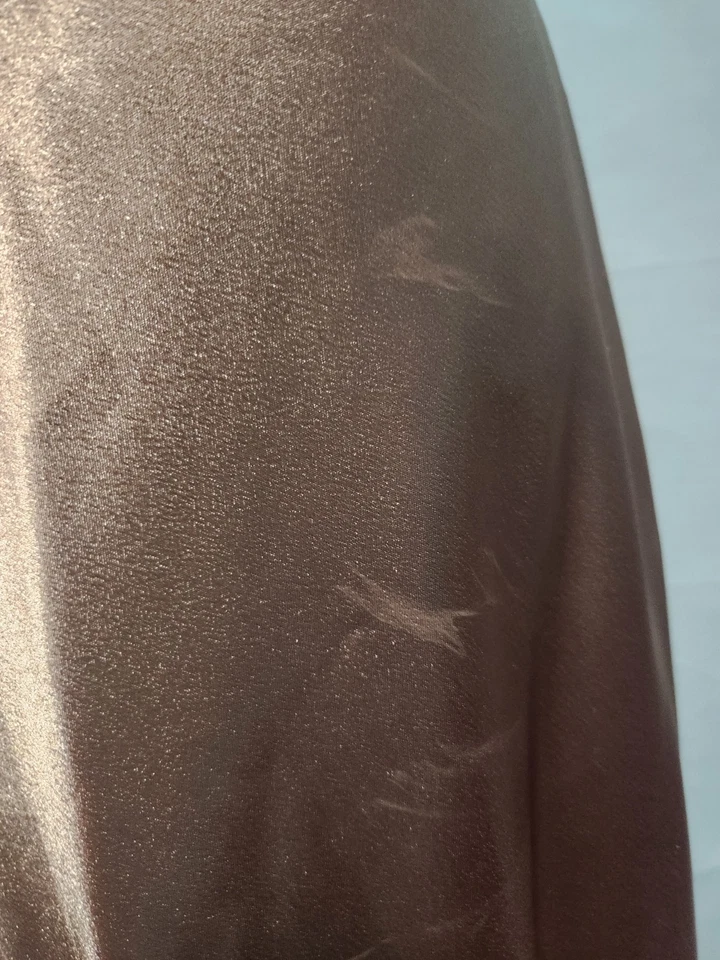 Vintage Jessica McClintock Gunne Sax. Size 7/8. Metallic Bronze. Halter. Ruching - Image 4 of 4