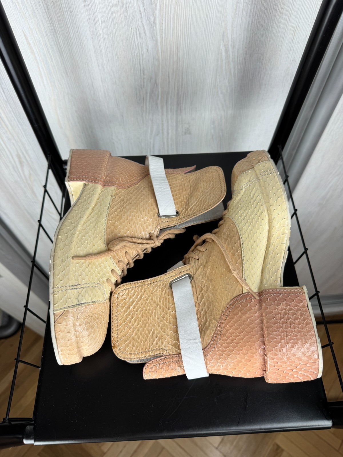 Jil Sander colour blocked snake python style leat… - image 9