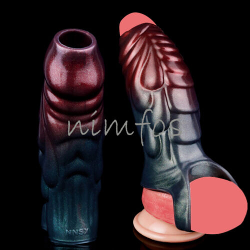 Penis Sheath Male Bigger Sleeve Girth Reusable Condom Extender-Enlarger-Enhancer - Picture 2 of 32
