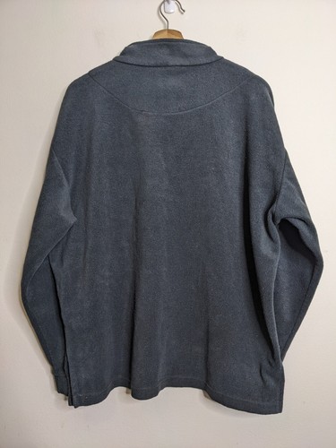 Vintage Champion Teamwear 1/4 Zip Fleece Mens Medium Black Jumper Sweater 90s - Picture 9 of 13