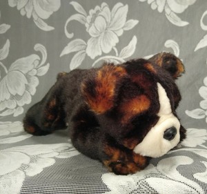 brindle stuffed dog