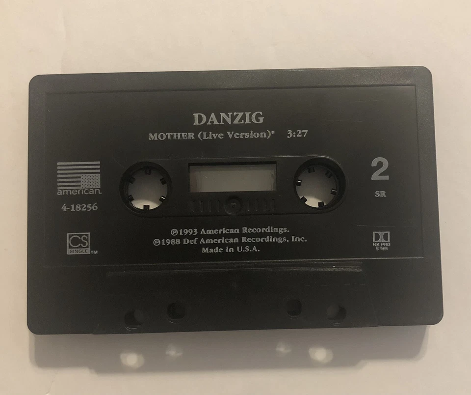 DANZIG - Mother ('93 Remix) - CASSETTE TAPE SINGLE American 1993 METAL - Image 3 of 4