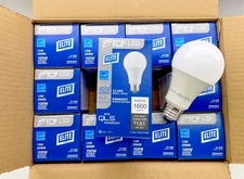 12 of TCP L15A19D2550K 15W A19 1600L 5000K LED 100W Equal Light Bulb Energy Star
