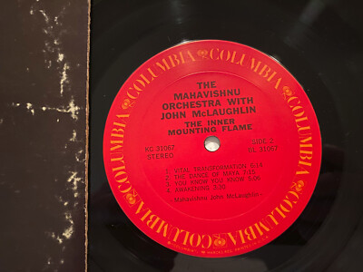 MAHAVISHNU ORCHESTRA LP INNER MOUNTING FLAME 1971 COLUMBIA KC