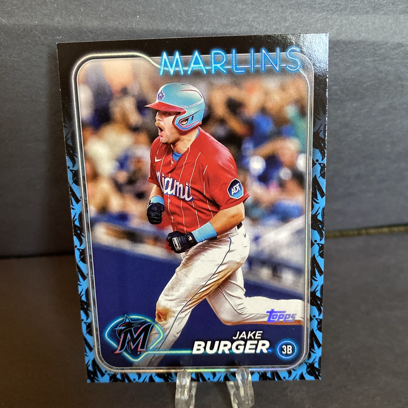 2024 Topps Series 1 - Team Color Border #125 Jake Burger - Marlins Team Color