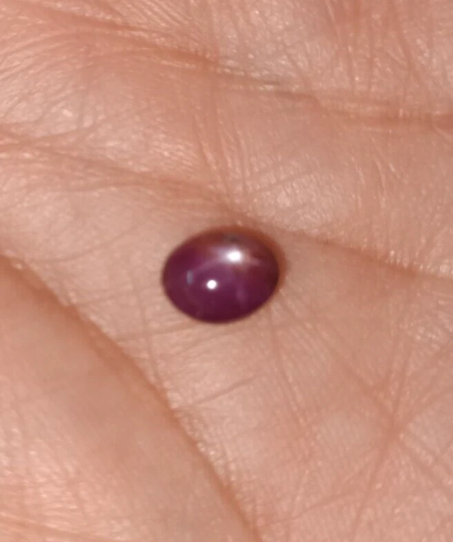 3 Carat Natural Ruby Star Oval Star Ruby Precious Gemstone Oval Cabochon