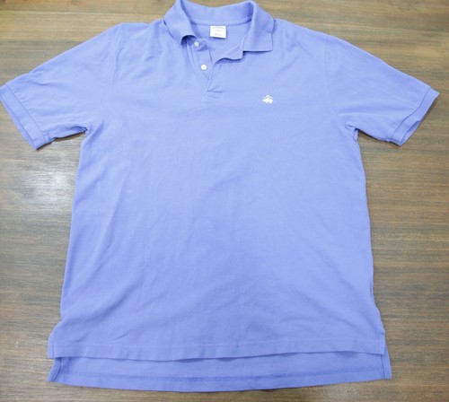 Brooks Brothers Shirt Mens Medium Blue Casual Short Sleeve Polo