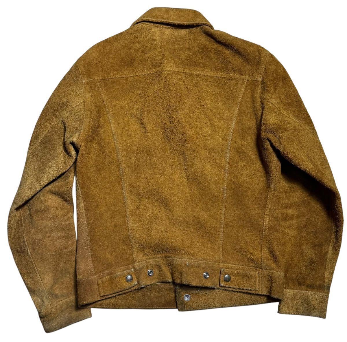 近*う様 短丈◎ 60s~ Levi's 3rd Suede Leather J Vintage 50's 60's Levi's Suede Leather Big E Jacket Size