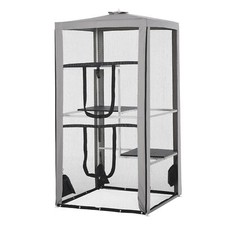 79" Outdoor Cat Enclosure Catio Indoor Mesh Playpen with 3 Platforms 4 Sandbags