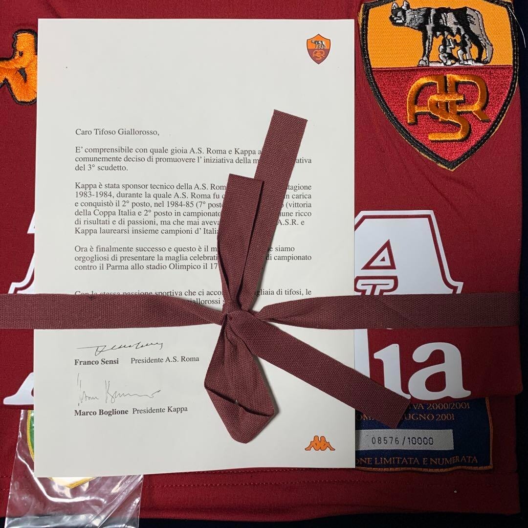 Vintage AS Roma 00/01 Limited Jersey Size XL Kappa New with