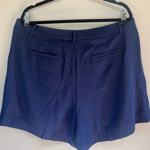 Lauren Ralph Lauren Black Label Women's Plus 16W Chiffon Shorts Navy Blue NWT - Picture 5 of 9