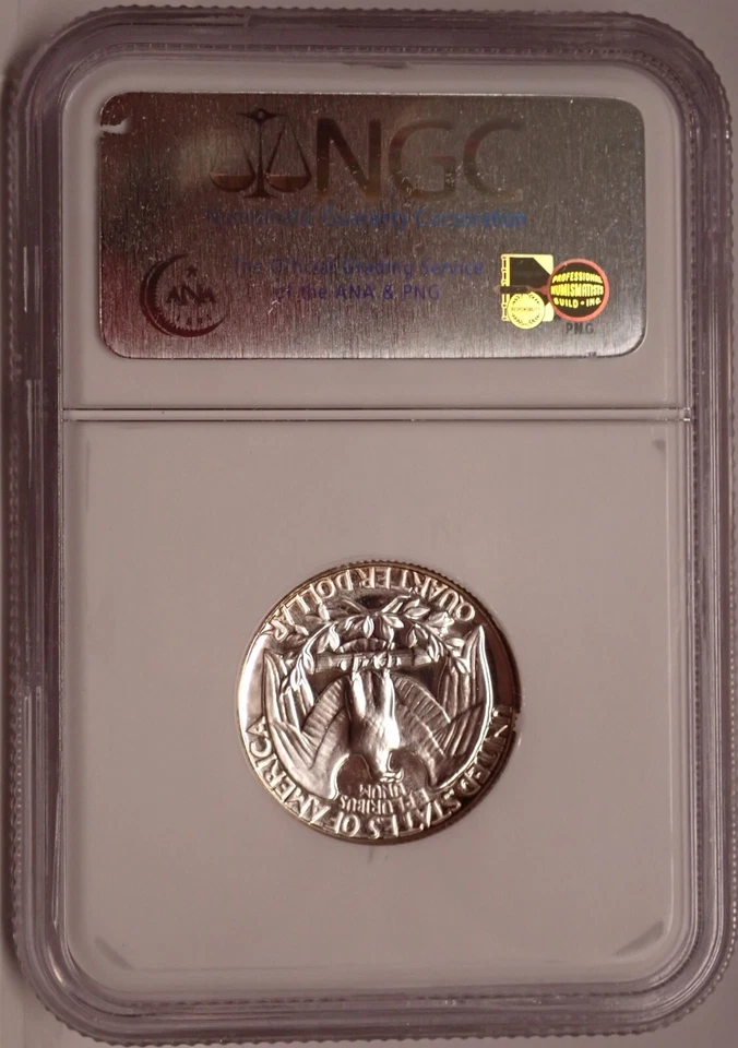 1954 Washington Quarter NGC PF 66 Cameo Famed Jules Reiver Collection - Image 2 of 4