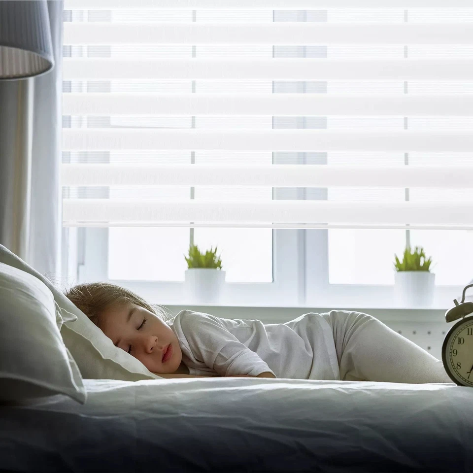 Doppelrollo Duo Rollo Klemmfix ohne Bohren Fensterrollo Zebrarollo Duorollo Weiß - Bild 3 von 4