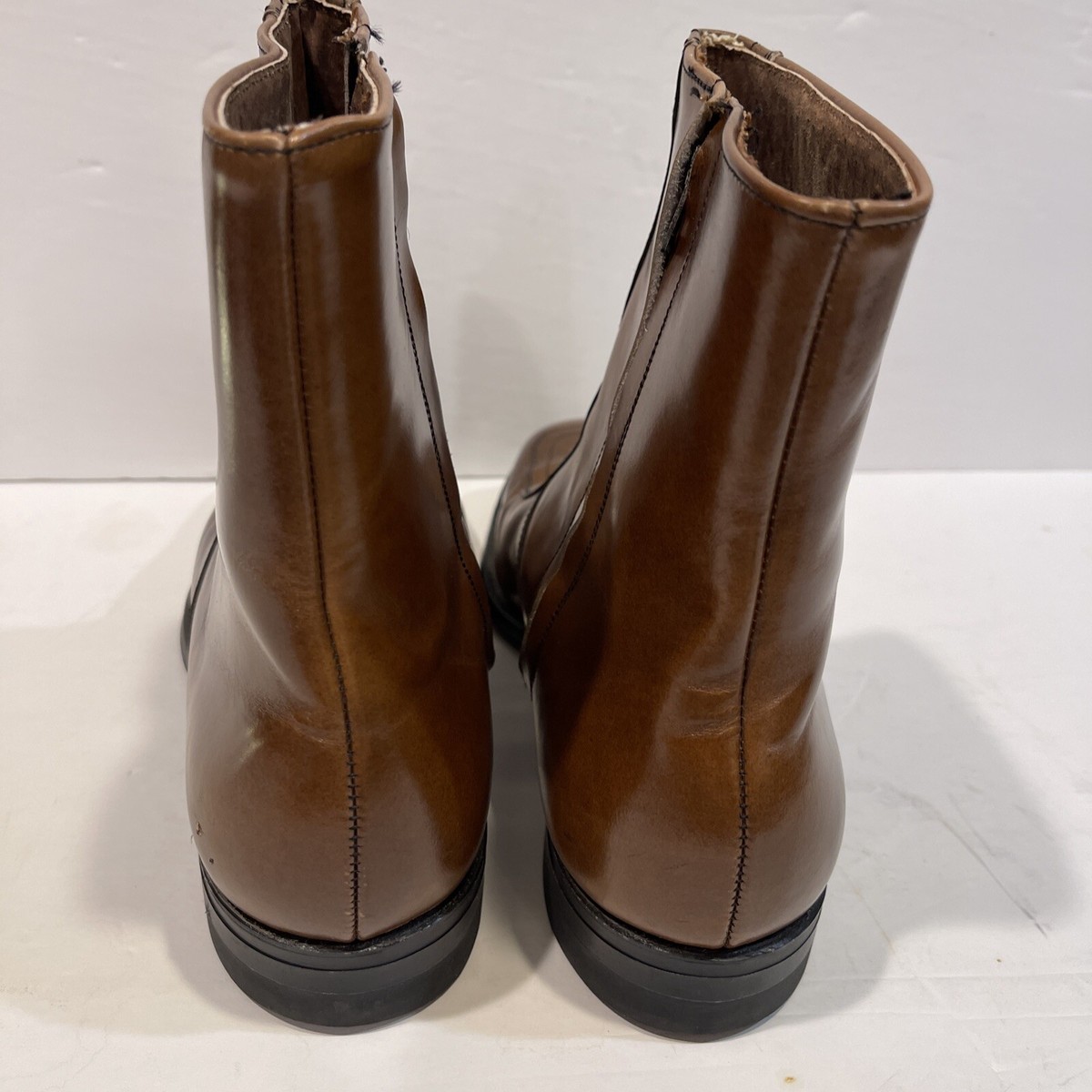 Mason Shoes Men Sz 8.5 D Brown Leather Boots Zipper Goodyear Mason Shoes Men Sz 8.5 D Brown Leather Boots Zipper Goodyear