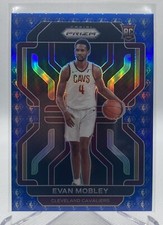 2021-22 Panini Prizm Evan Mobley Blue SSP NBA 75th Anniversary RC ROOKIE CARD