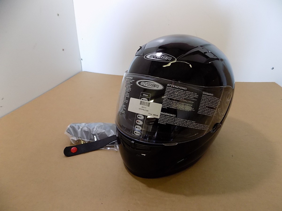 NEW CYBER US-39 FULL-FACE MOTORCYCLE HELMET / GLOSS BLACK