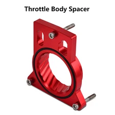 BEVINSEE Throttle Body Spacer Red For GMC Sierra 3500 Sierra 2500 HD 2001-2006