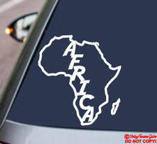 AFRICA VINYL DECAL CAR TRUCK REAR WINDOW BUMPER STICKER CONTINENT OUTLINE LOVE