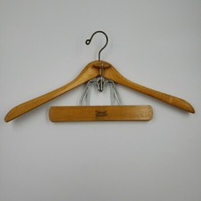 Vintage Setwell Wooden Suit Hanger with Trouser Pants Clamp Heavy Duty 18" USA