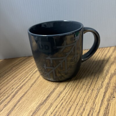 2014 Dark gray Dunkin' Donuts Pearlescent Luster Snowflake Holiday Coffee Mug 