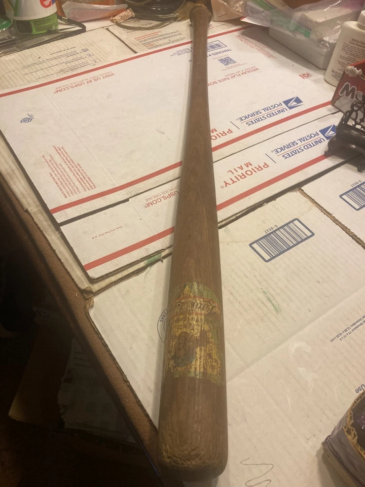 BATE DE BÉISBOL CON CALCOMANÍA SÚPER RARA AÑOS 50 JACKIE ROBINSON 31", BROOKLYN DODGERS, ¡HOF! Foto 3 de 4