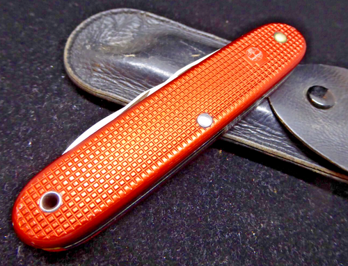 1965 Victorinox /Elsener 93mm model 1961 Red Alox Soldier Swiss Army Knife