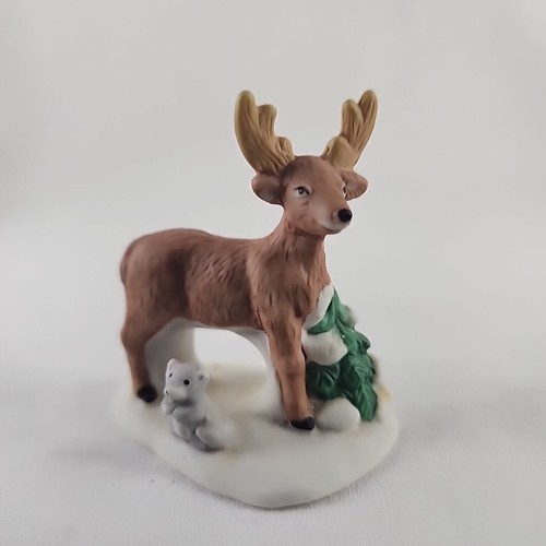 Christmas Village Accessory Figure Deer Holiday Decor - Picture 3 of 6