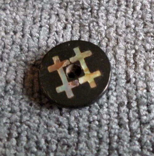 Vintage MOP Mother of Pearl Inlay Button 9/16" Inch - Image 3 of 4