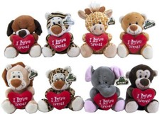 Plüschtier mit Herz "I Love You" Plüsch ca 15cm 