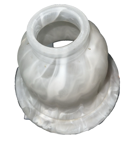 Ventilador de techo superior vintage con cubierta de bombilla de vidrio y"" x 6" aspecto de mármol esmerilado - Imagen 2 de 6