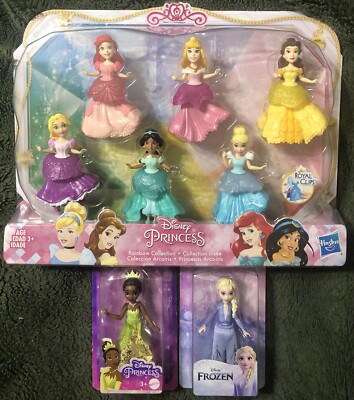 New Hasbro Disney Princess Rainbow Collection 3.5  Figure Set + 2 Extra Figures