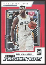 2021-22 Donruss Optic #1 Zion Williamson Elite Dominators Red /99