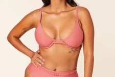 Andie Swim The Sicily Top Underwire Padded Cups Punch Size M NWT