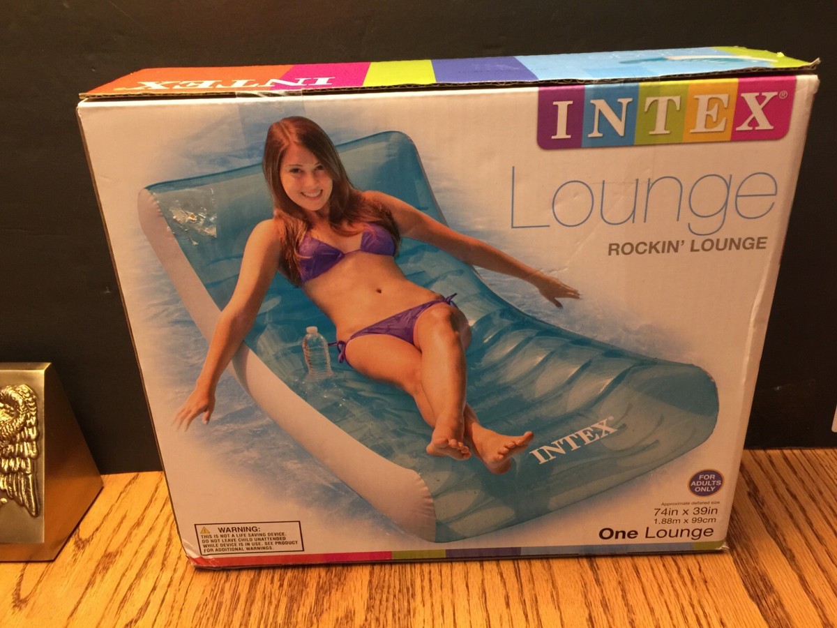 Intex Rockin' Inflatable Lounge 74 X 39 Ft Intex Lounge Cool Grey