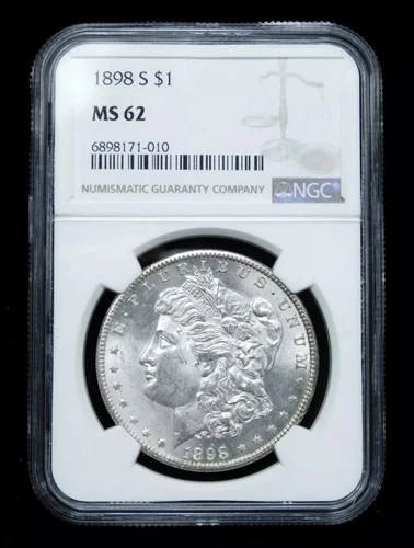 1898-S Morgan Silver Dollar MS62 NGC