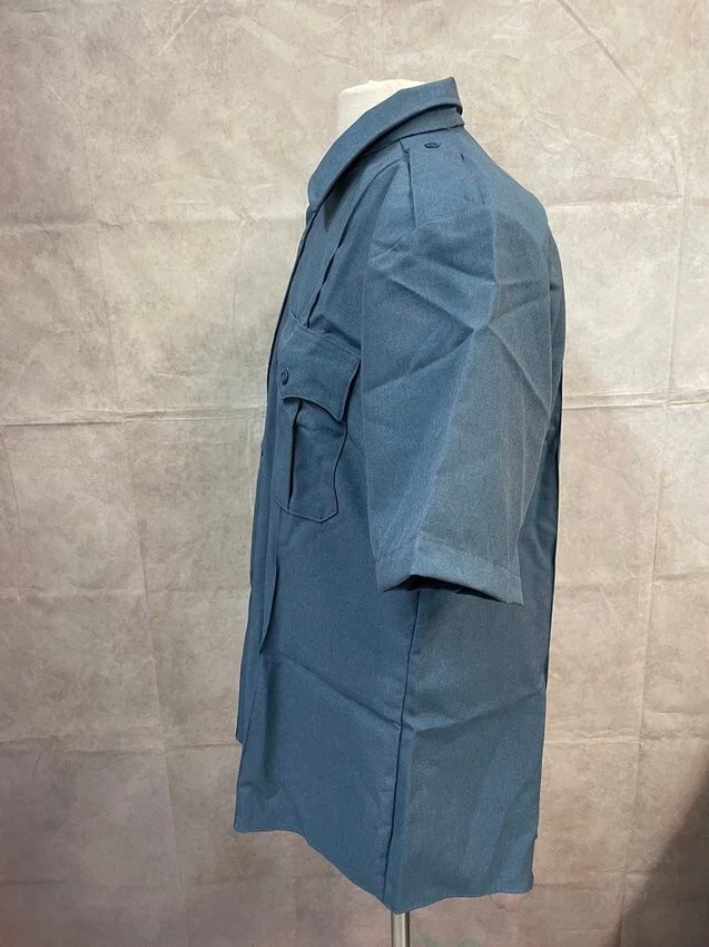 Camisa azul manga larga Elbeco TexTrop Nano-Dry para hombre talla 16 1/2 Foto 2 de 4