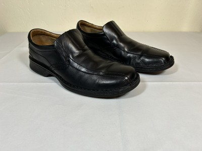 Clarks Escalade Step Black Leather Loafers Mens Size 9.5  display picture 2