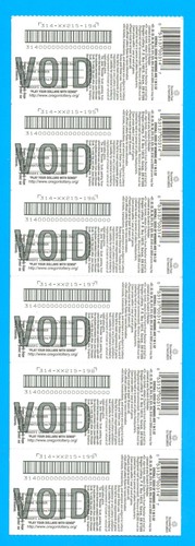 OREGON Biglietto gratta e vinci lotteria SV collegato set di 6 diversi graffi vacanza - Foto 2 di 2